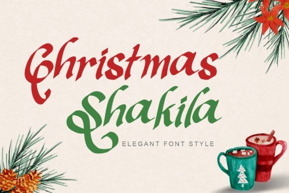 Christmas Shakila: A Handwritten Font for Festive Branding