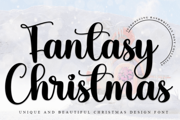 Fantasy Christmas: A Delicate Handwritten Typeface for Editorial Design