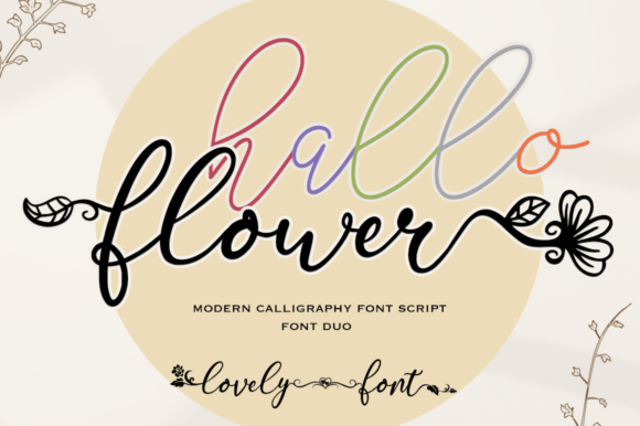 Hallo Flower: The Modern Script Font for Campaign Visuals