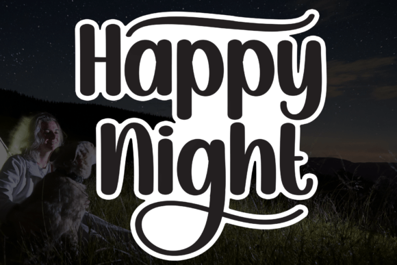 Happy Night: The Elegant Script Typeface for Editorial Design