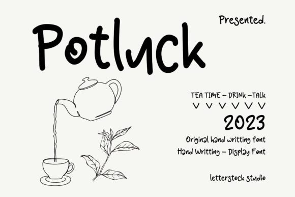 Potluck: A Playful Handwritten Typeface for Editorial Design