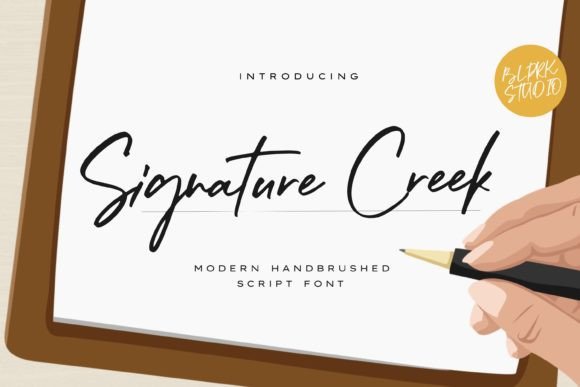 Signature Creek Font for Handmade Creations