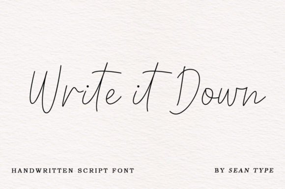 Write It Down: The Modern Script Font for Handmade Creators
